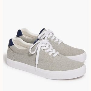 J. Crew Factory Canvas Lace-up Sneaker - grey